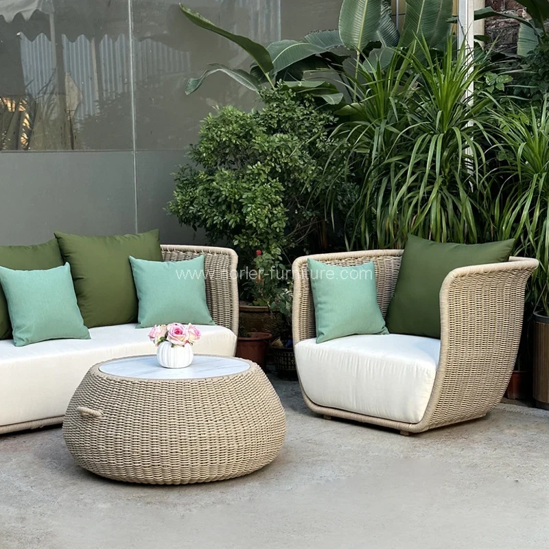 Outdoor Patio Furniture Garden Set Rope Sofa: Where Modern Design Meet Kabeh-Weather Kekiatan Outdoor Patio Furniture Garden Set Rope Sofa: Where Modern Design Meet Kabeh-Weather Kekiatan