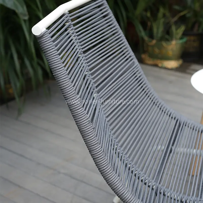 Outdoor Balcony Leisure Aluminum Woven Belt Chair set