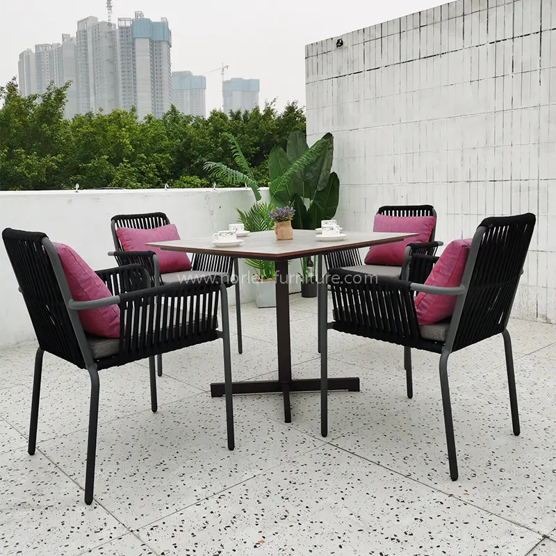 Mejabang panedhaan aluminium aluminium lan kursi