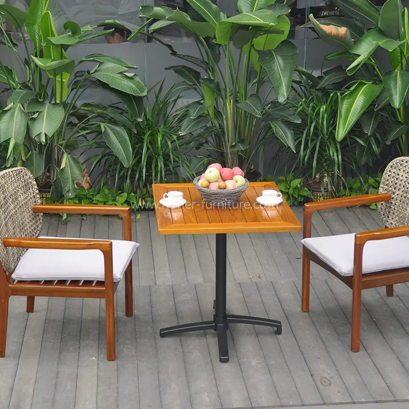 Cuaca ruangan tahan alami jati kayu jati rattan