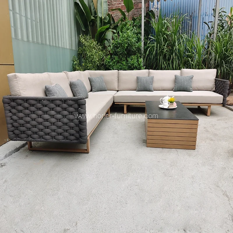 Quoolity Outdoor Patio Rope Rope Sofa Gawe ing China