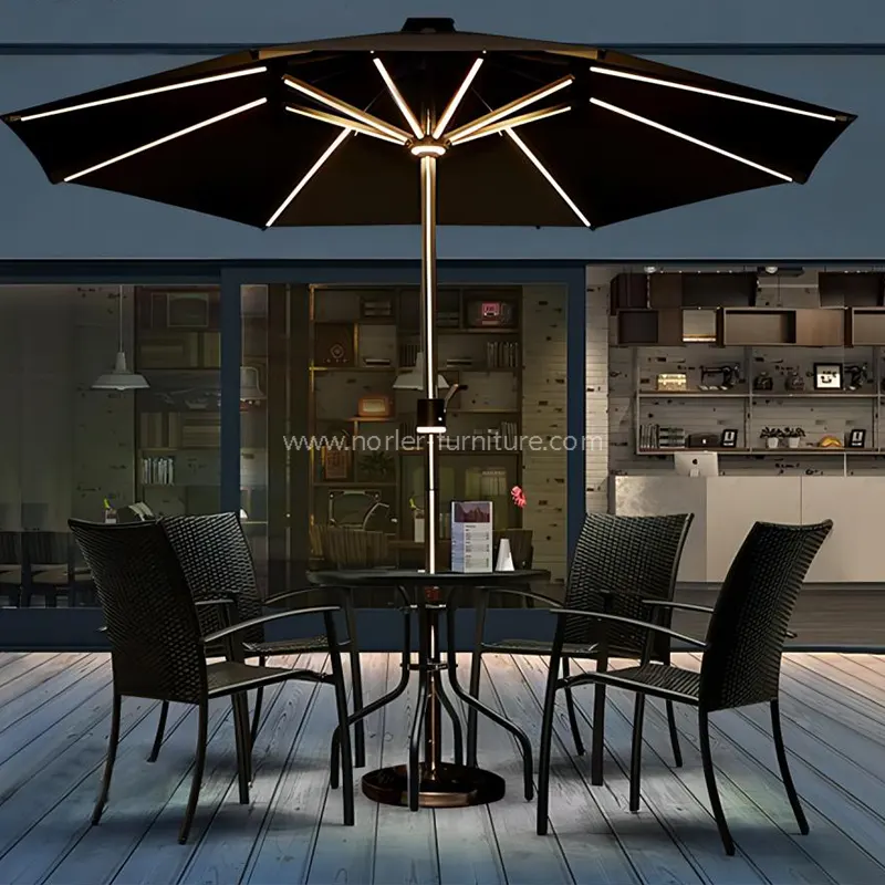 Lampu pendingin sing dipimpin pinter lan parasol entheng